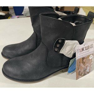 MUK LUKS Women's Hayden Bootie Wheeled Heel Shoe Size 7 Black *RARE* 